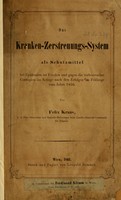 view Das Kranken-Zerstreuungs-System als Schutzmittel bei Epidemien im Frieden und gegen die verheerenden Contagien im Kriege : nach den Erfolgen im Feldzuge vom Jahre 1859 / von Felix Kraus.