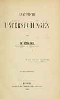 view Anatomische Untersuchungen / von W. Krause.