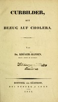 view Curbilder, mit Bezug auf Cholera / vom Krüger-Hansen.