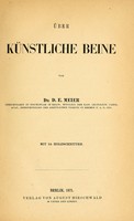 view Über künstliche Beine / von D.E. Meier.