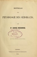 view Beiträge zur Physiologie des Sehorgans / von Georg Meissner.