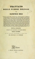 view Trattato delle febbri biliose / di Domenico Meli.