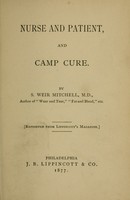 view Nurse and patient, and Camp cure / by S. Weir Mitchell.