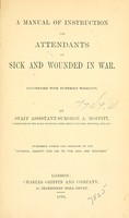 view A manual of instruction for attendants on sick and wounded in war : illustrated with numerous woodcuts / by Staff Assistant-Surgeon A. Moffitt.