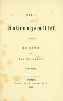 view Lehre der Nahrungsmittel : für das Volk / von Jac. Moleschott.