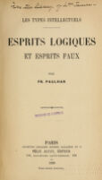 view Les types intellectuels / Esprits logiques et esprits faux par Fr. Paulhan.