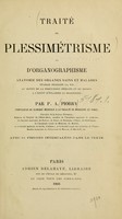 view Traité de plessimétrisme et d'organographisme : anatomie des organes sains et malades établie pendant la vie au moyen de la percussion médiate et du dessin a l'effet d'éclairer le diagnostic / par P.A. Piorry.