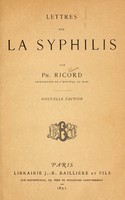 view Lettres sur la syphilis / par Ph. Ricord.