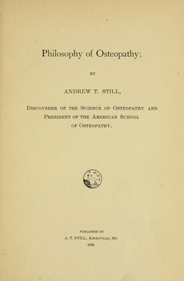 健康+医学 Osteopathy Research and Practice Osteopathy, Research and Practice: Still, Andrew Taylor