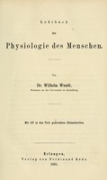 view Lehrbuch der Physiologie des Menschen / von Wilhelm Wundt.