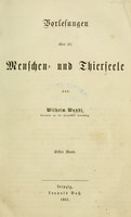 view Vorlesungen über die Menschen- und Thierseele / von Wilhelm Wundt.