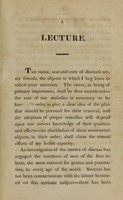 view A lecture, introductory to a course of lectures on the cause, seat and cure of diseases : proposed to be delivered in the city of Baltimore / by John Crawford, M.D.