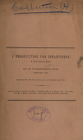 view A prosecution for infanticide : with remarks / by H. Culbertson ; [reprinted from the Cincinnati lancet and observer, April, 1862.