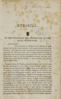 view Memorial, to the Honorable the Legislature of the State of New-York.