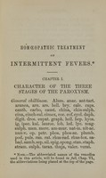 view Homoeopathic treatment of intermittent fevers / by J.S. Douglas.