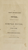 view Five dissertations on fever / by George Fordyce.