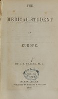 view The medical student in Europe / by L.J. Frazee.
