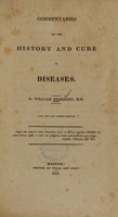view Commentaries on the history and cure of diseases / by William Heberden.