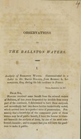 view Observations on the Ballston waters.