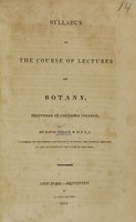 view Syllabus of the course of lectures on botany : delivered in Columbia College.