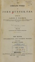 view The complete works of John Hunter, F.R.S (Volume 3).