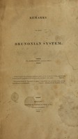 view Remarks on the Brunonian system / by James Jackson.