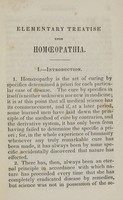 view Short elementary treatise upon homoeopathia, and the manner of its practice : with some of the most important effects of ten of the principal homoeopathic remedies : for the use of all honest men who desire to convince themselves by experiment of the truth of the doctrine / by G.H.G. Jahr.