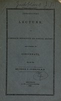 view Introductory lecture, to a course on descriptive and surgical anatomy : delivered in Cincinnati, Nov. 3d, 1845 / by Jesse P. Judkins.
