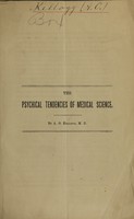 view The psychical tendencies of medical science / by A. O. Kellogg.