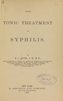 view The tonic treatment of syphilis / by E.L. Keyes.