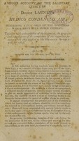 view A short account of the salutary effect of Doctor Launey's medico condensed air : describing a few only of the disorders which have been cured thereby : together with a description of the beginning, the process and actual state of the complaints of the respective patients when they applied to the medical apparatus for relief.