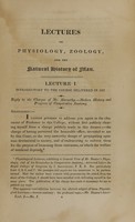view Lectures on physiology, zoology, and the natural history of man : delivered at the Royal College of Surgeons / by W. Lawrence.