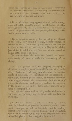 A code for the government of armies in the field as