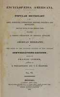 view Encyclopaedia Americana: a popular dictionary of arts, sciences, literature, history, politics and biography, brought down to the present time : including a copious collection of original articles in American biography : on the basis of the seventh edition of the German Conversations-Lexicon (Volume 6).