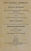 view Encyclopaedia Americana: a popular dictionary of arts, sciences, literature, history, politics and biography, brought down to the present time : including a copious collection of original articles in American biography : on the basis of the seventh edition of the German Conversations-Lexicon (Volume 10).