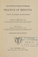 view Practice of medicine : a manual for students and practitioners / by George E. Malsbary.