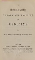 view The homoeopathic theory and practice of medicine (Volume 1).