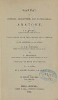 view Manual of general, descriptive, and pathological anatomy (Volume 3).