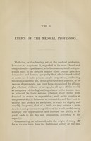 view The ethics of the medical profession : read before the Sacramento Society for Medical Improvement / by Joseph F. Montgomery.