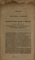 view History of the rise, progress, and principles of the American eclectic practice of medicine / by W. Paine.