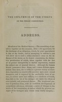 view The influence of the uterus on the female constitution : an address delivered before the Burlington County Medical Society, October 16, 1849 / by Joseph Parrish.