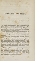 view Physician for ships : containing medical advice for seamen and other persons at sea, on the treatment of diseases, and on the preservation of health in sickly climates / by Usher Parsons.