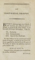 view An inaugural dissertation on universal dropsy : submitted to the examination of the Revd. John Ewing, S.T.D. provost ; the trustees and medical professors of the University of Pennsylvania ; for the degree of Doctor of Medicine : on the twelfth day of May, A.D. 1791 / by Elijah Perkins. A.B. of Connecticut, Member of the American Medical Society, at Philadelphia.