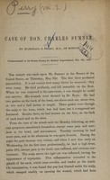 view Case of Hon. Charles Sumner / by Marshall S. Perry.