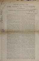 view Remarks of Dr. Geo. B. Peters, of Hardeman : on his bill to prevent the marriage of cousins of the first degree, in Senate, December 9, 1859.