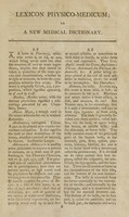 view Quincy's Lexicon physico-medicum improved, or, A dictionary of the terms employed in medicine, and in such departments of chemistry, natural philosophy, literature, and the arts, as are connected therewith : containing ample explanations of the etymology, signification, and use of those terms : from the 11th London edition : with many amendments and additions, expressive of discoveries lately made in Europe and America : copy-right secured.