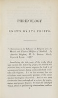 view Phrenology known by its fruits : being a brief review of Doctor Brigham's late work, entitled "Observations on the influence of religion upon the health and physical welfare of mankind" / by David Meredith Reese.