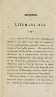 view Remarks on the disorders of literary men, or, An inquiry into the means of preventing the evils usually incident to sedentary and studious habits.