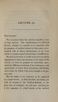 view A lecture, delivered at the opening of the medical department of the Columbian College : March 30, 1825 / by Thomas Sewall.