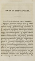 view Facts in hydropathy, or water-cure : a collection of cases, with details of treatment, shewing the safest and most effectual know means to be used in gout, rheumatism, indigestion, hypochondriasis, fevers, consumption, &c ; &c ; from Sir Charles Scudamore, Drs. Wilson, Gully ... and others ; to which is prefixed Bulwer's celebrated letter / by Joel Shew, M.D.